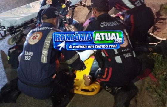 Na Avenida Brasil em Ji-Paraná: Ultrapassagem termina em colisão brutal entre duas motos e deixa vários feridos