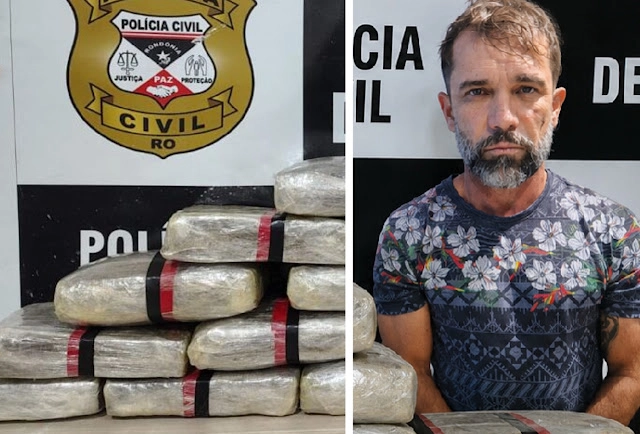 “Fim da fuga: suposto chefão do CV no Acre é localizado em Rondônia com 21 kg de drogas”
