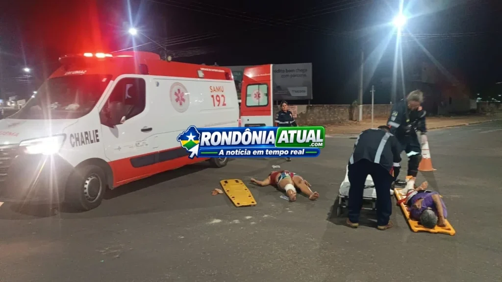 JI-PARANÁ – MOTOQUEIRO EM RECUPERAÇÃO DE CIRURGIA FICA FERIDO EM GRAVE ACIDENTE NA RUA MARINGÁ COM T-14