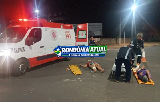 JI-PARANÁ – MOTOQUEIRO EM RECUPERAÇÃO DE CIRURGIA FICA FERIDO EM GRAVE ACIDENTE NA RUA MARINGÁ COM T-14