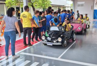 Projeto Agente Mirim participa de ação educativa na Escola Pública de Trânsito durante a Semana Nacional do Trânsito