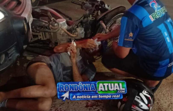 🚨 JI-PARANÁ – COLISÃO VIOLENTA ENTRE DUAS MOTOS NA L-94, DEIXA DOIS FERIDOS