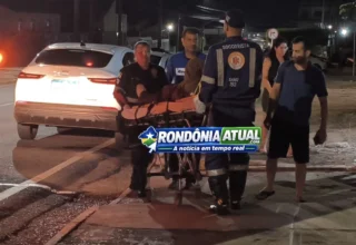 Ji-Paraná – Após queda em quebra-molas na rua Teresina, jovem é socorrida às pressas para UPA