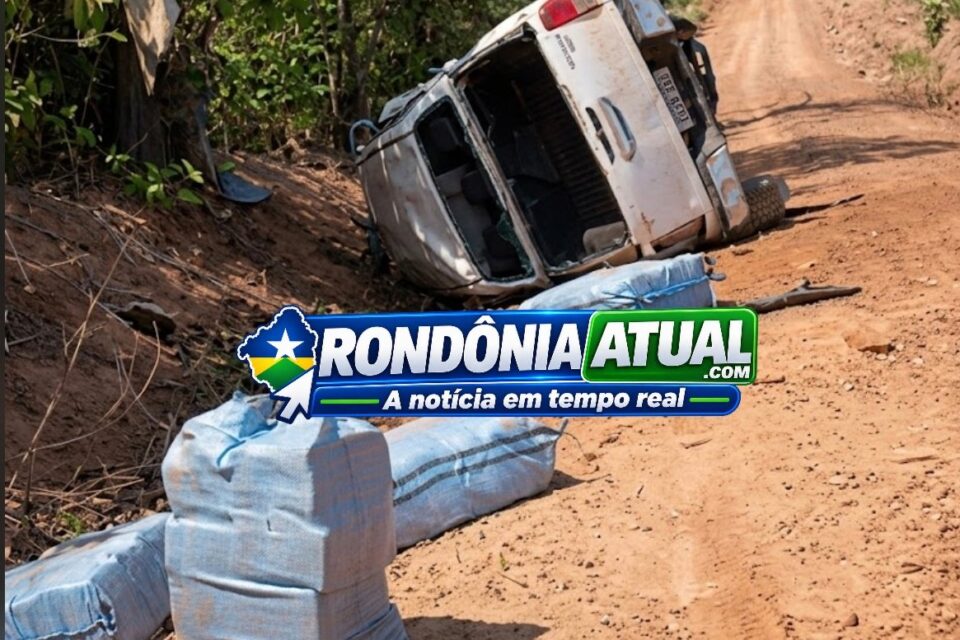 Hilux capota com mais de 530 kg de drogas e suspeitos são detidos durante operação em Alvorada do Oeste