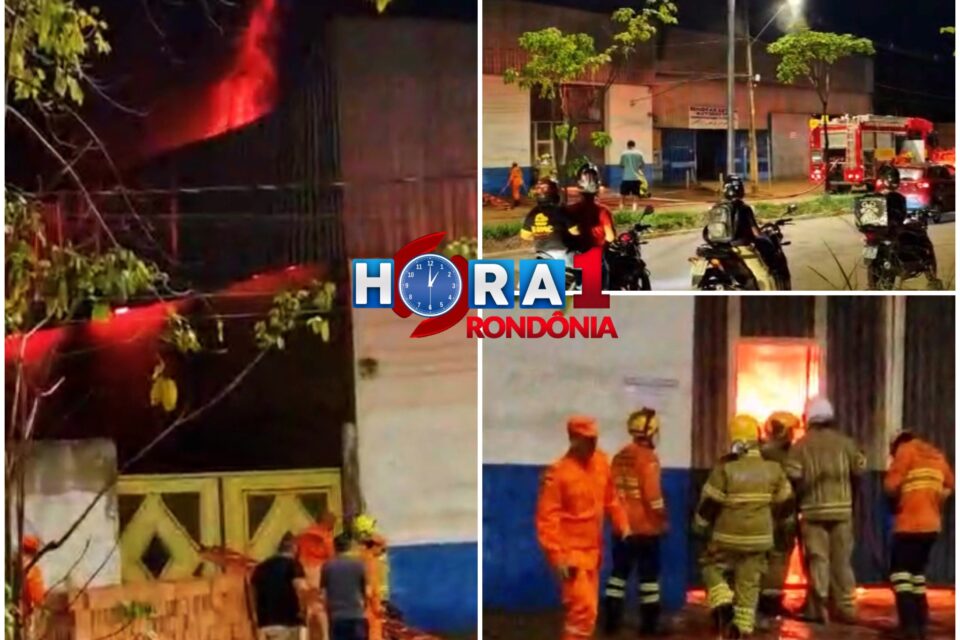 URGENTE: Incêndio de grandes proporções em galpão ameaça comércio na zona leste de Porto Velho; Assista ao vídeo