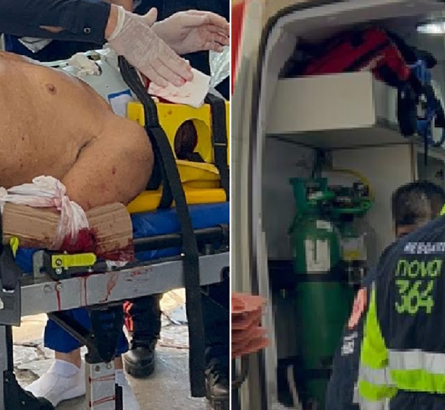 Idoso é atropelado por caminhão na BR-364, fica em estado grave e é intubado