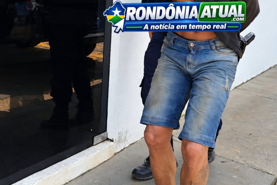 Ji-Paraná – Bandido é preso após invadir residência, manter mãe e bebê trancados e furtar moto e objetos